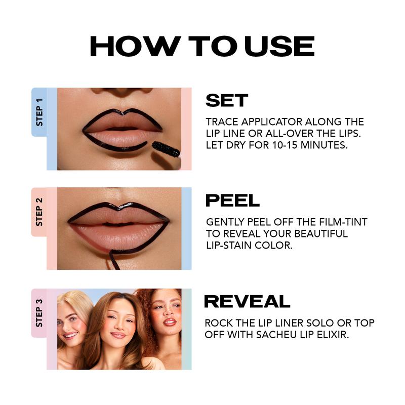 Luxe Lip Liner Stay-True - Peel-Off Lip Liner Stain - All Day & Night Lipliner