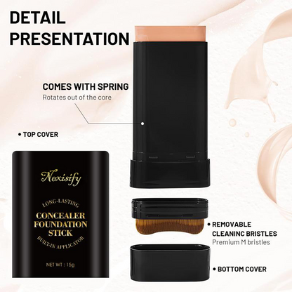 Final 3 Hours: 70%OFF🔥 Foundation Concealer Stick Dual-ended brush head for flawless skin