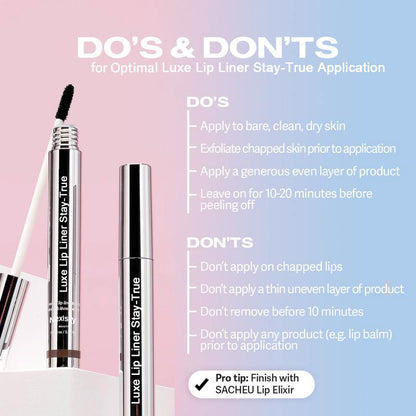 Luxe Lip Liner Stay-True - Peel-Off Lip Liner Stain - All Day & Night Lipliner
