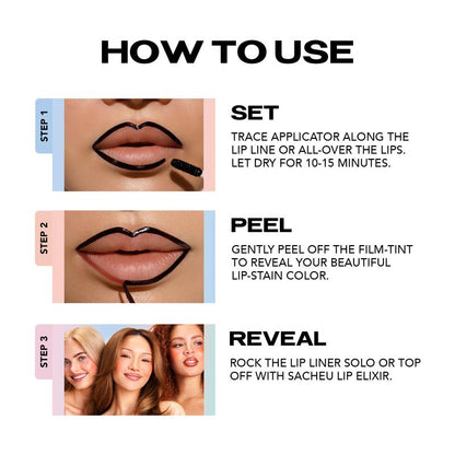 Luxe Lip Liner Stay-True - Peel-Off Lip Liner Stain - All Day & Night Lipliner